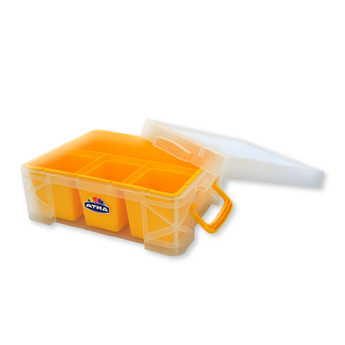 Caja Stacker con tapa y division 25x19x9.5