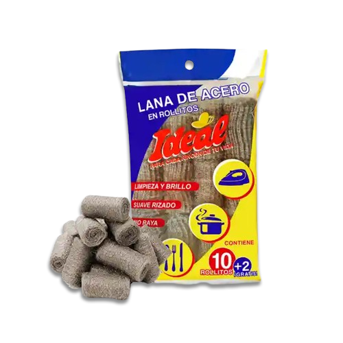 Esponja de aluminio rollitos (12 unidades)