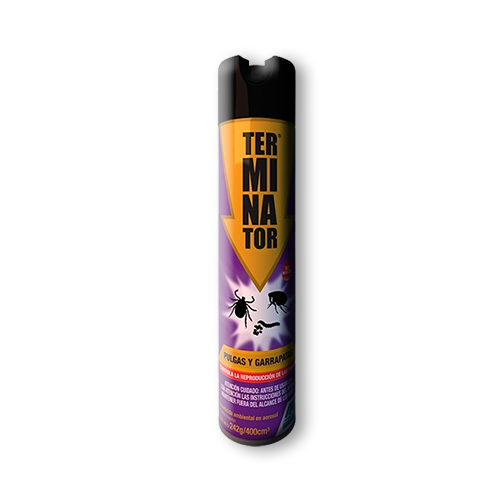 Insecticida aerosol para pulgas y garrapatas Terminator 400 ml