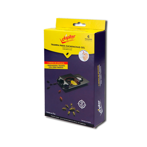 Trampa para cucarachas con cebo en gel  Jupiter caja (6 u)