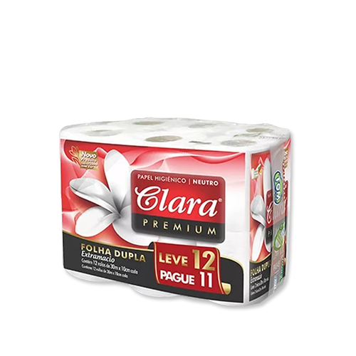 Papel higienico Clara 12 rollos c/30 metros