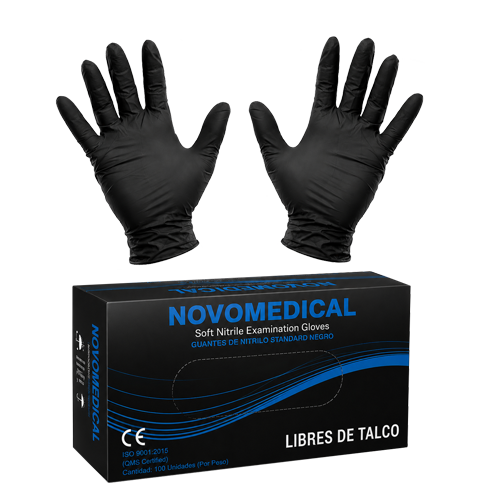 Guantes Descartable Nitrilo Negros