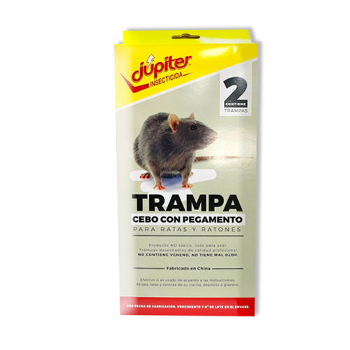 Trampa cebo con pegamento para Ratas y  Ratones Jupiter 2 u